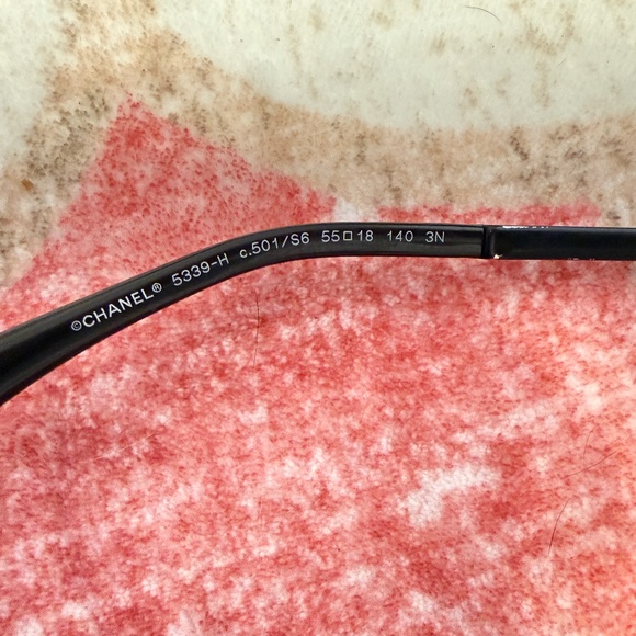 CHANEL Black Gold Pearl Sunglasses RARE